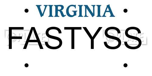FASTYSS Virginia License Plate
