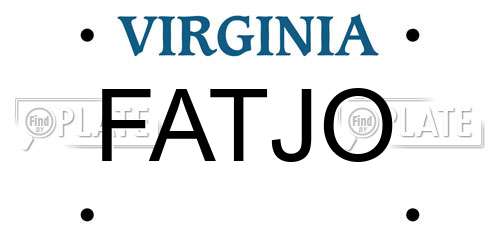 FATJO Virginia License Plate