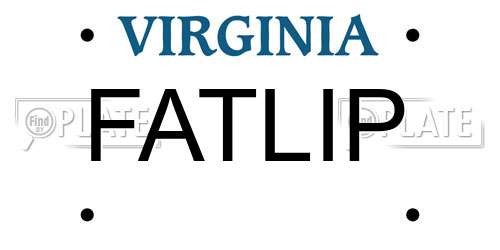 FATLIP Virginia License Plate