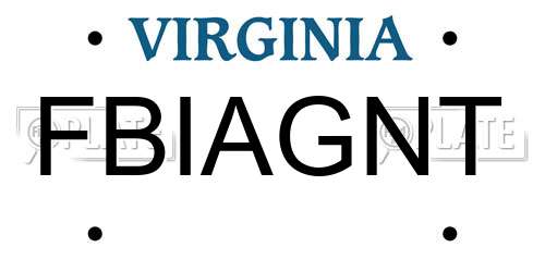 FBIAGNT Virginia License Plate