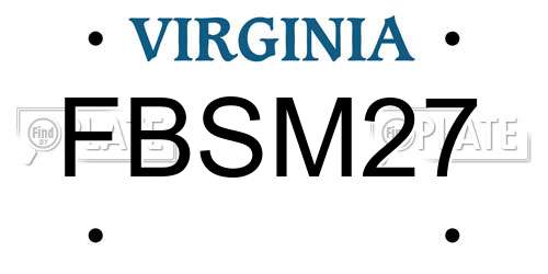 FBSM27 Virginia License Plate
