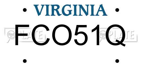FCO51Q Virginia License Plate