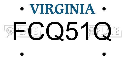 FCQ51Q Virginia License Plate