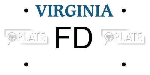 FD Virginia License Plate