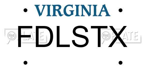 FDLSTX Virginia License Plate