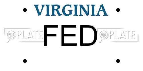 FED Virginia License Plate