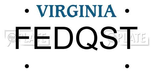 FEDQST Virginia License Plate