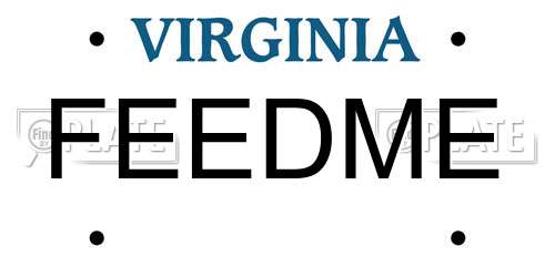 FEEDME Virginia License Plate