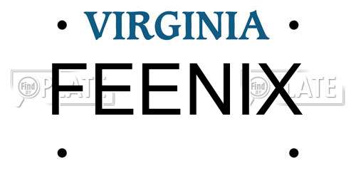 FEENIX Virginia License Plate