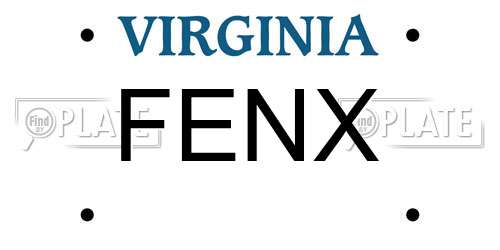 FENX Virginia License Plate