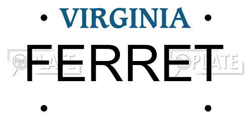 FERRET Virginia License Plate