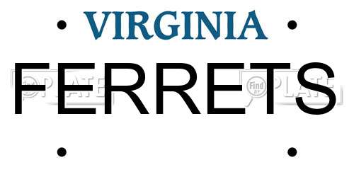 FERRETS Virginia License Plate