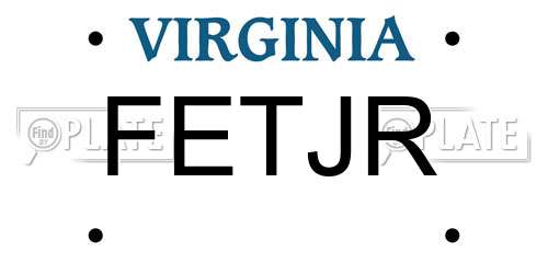 FETJR Virginia License Plate
