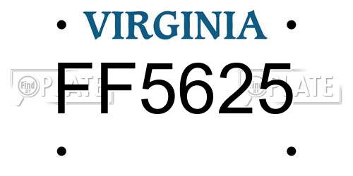 FF5625 Virginia License Plate