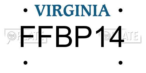 FFBP14 Virginia License Plate