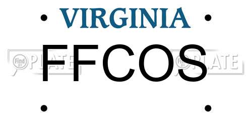 FFCOS Virginia License Plate