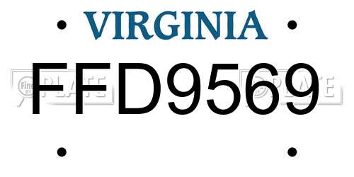 FFD9569 Virginia License Plate