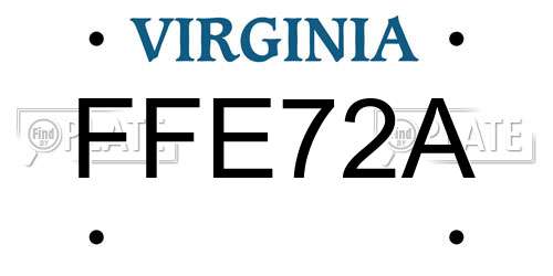 FFE72A Virginia License Plate