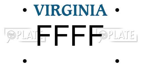 FFFF Virginia License Plate