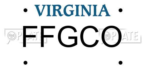 FFGCO Virginia License Plate