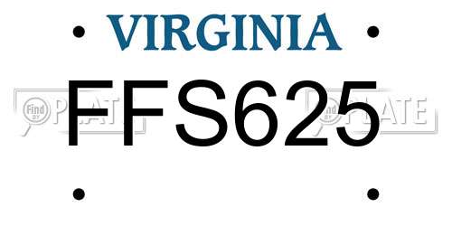 FFS625 Virginia License Plate
