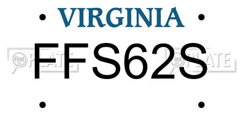 FFS62S Virginia License Plate