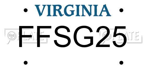 FFSG25 Virginia License Plate
