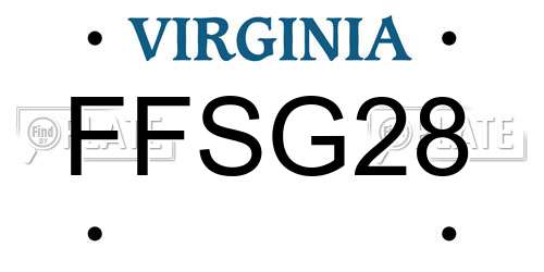 FFSG28 Virginia License Plate