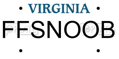 FFSNOOB Virginia License Plate
