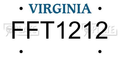 FFT1212 Virginia License Plate