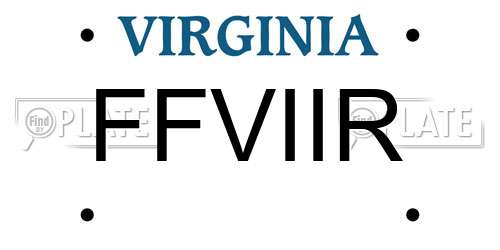 FFVIIR Virginia License Plate