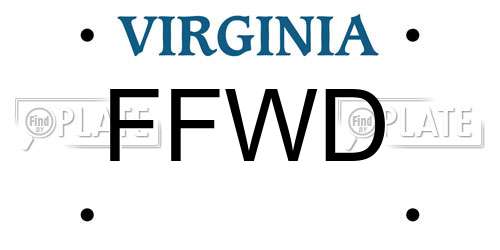 FFWD Virginia License Plate