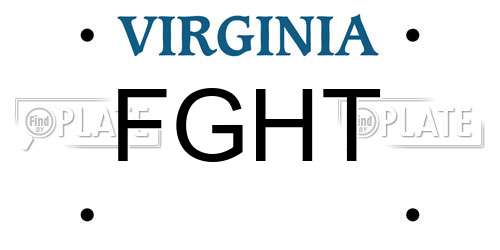 FGHT Virginia License Plate