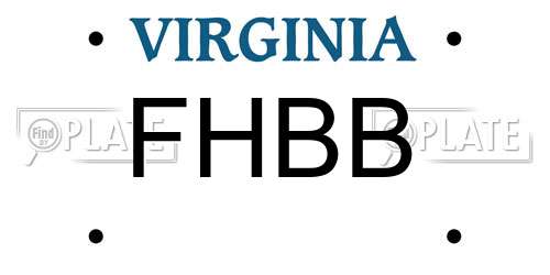 FHBB Virginia License Plate
