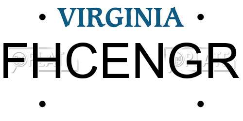 FHCENGR Virginia License Plate