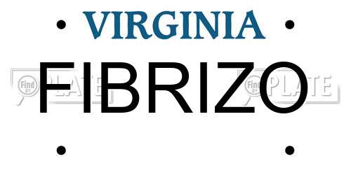 FIBRIZO Virginia License Plate