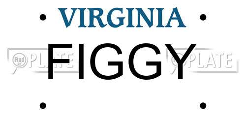 FIGGY Virginia License Plate