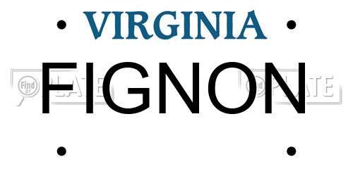 FIGNON Virginia License Plate