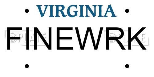 FINEWRK Virginia License Plate
