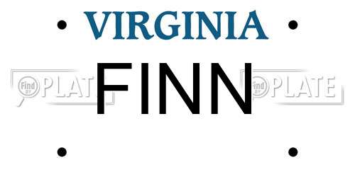 FINN Virginia License Plate