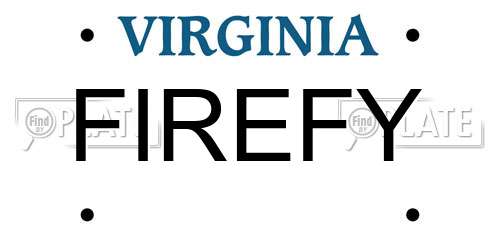 FIREFY Virginia License Plate