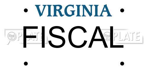 FISCAL Virginia License Plate