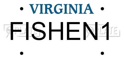 FISHEN1 Virginia License Plate