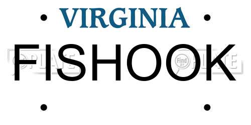 FISHOOK Virginia License Plate
