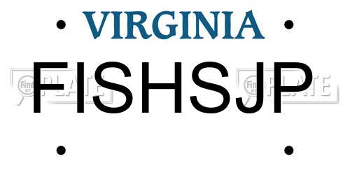FISHSJP Virginia License Plate