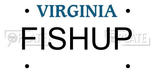 FISHUP Virginia License Plate
