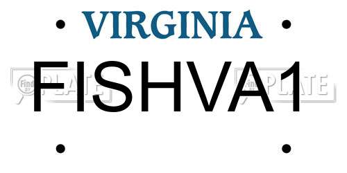FISHVA1 Virginia License Plate