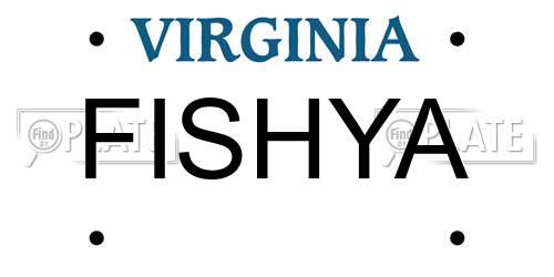 FISHYA Virginia License Plate
