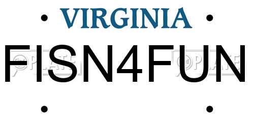 FISN4FUN Virginia License Plate