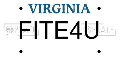 FITE4U Virginia License Plate